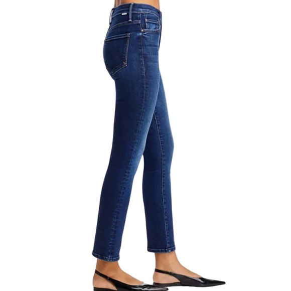 MOTHER The Insider Ankle Mid Rise Straight Leg Denim Jeans in Mind Games Size 27 - Picture 3 of 14